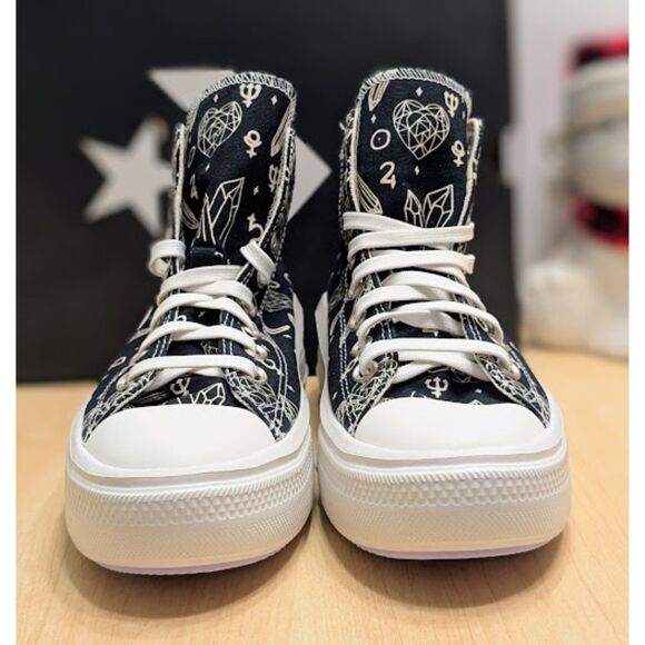 Converse CTAS Move Platform Mystic Crystals Black High Top Sneakers W8 NIB - Picture 6 of 14